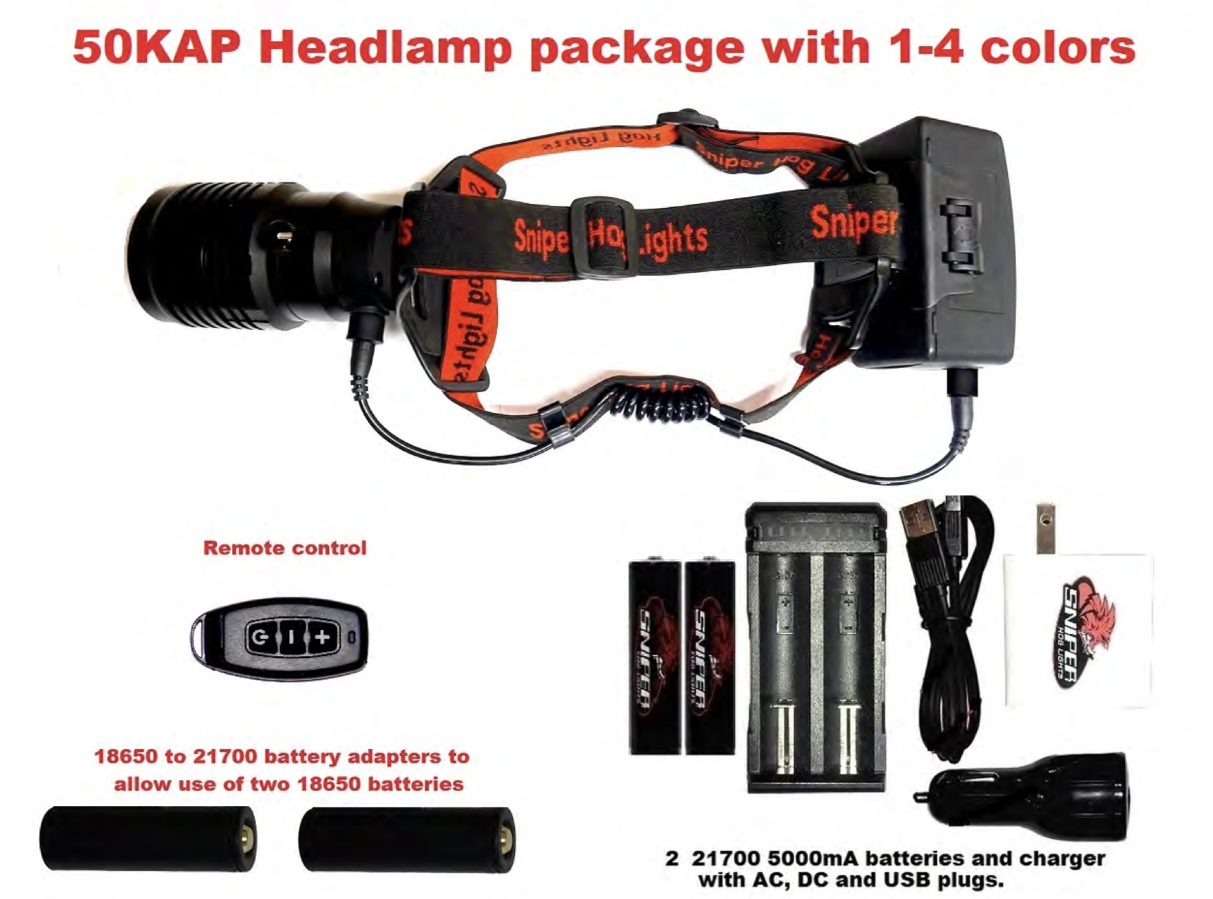 50KAP Headlamp Package (WHITE LED)